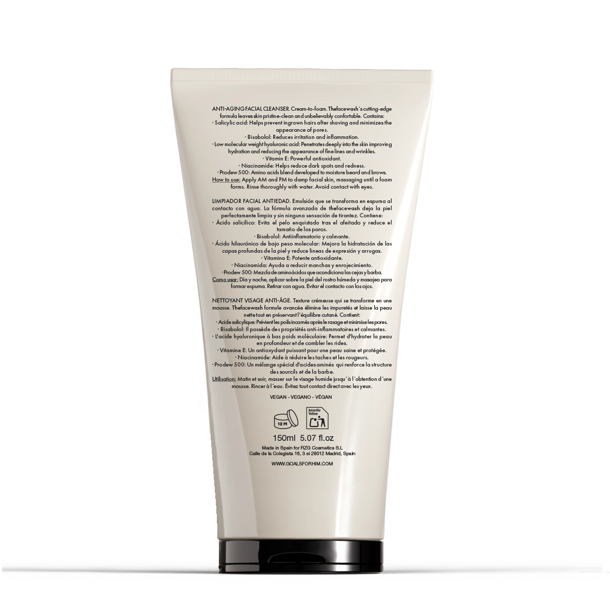 anti-aging facial cleanser_limpiador facial antiedad_nettoyant visage antiage
